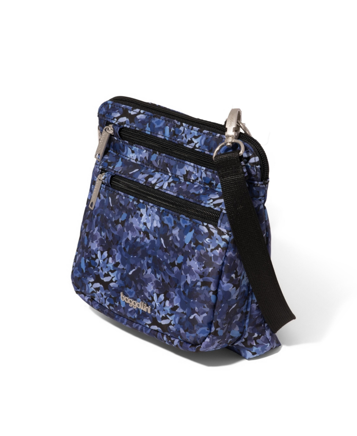 Baggallini Securtex Anti-theft Crossbody Bag In Indigo Petal