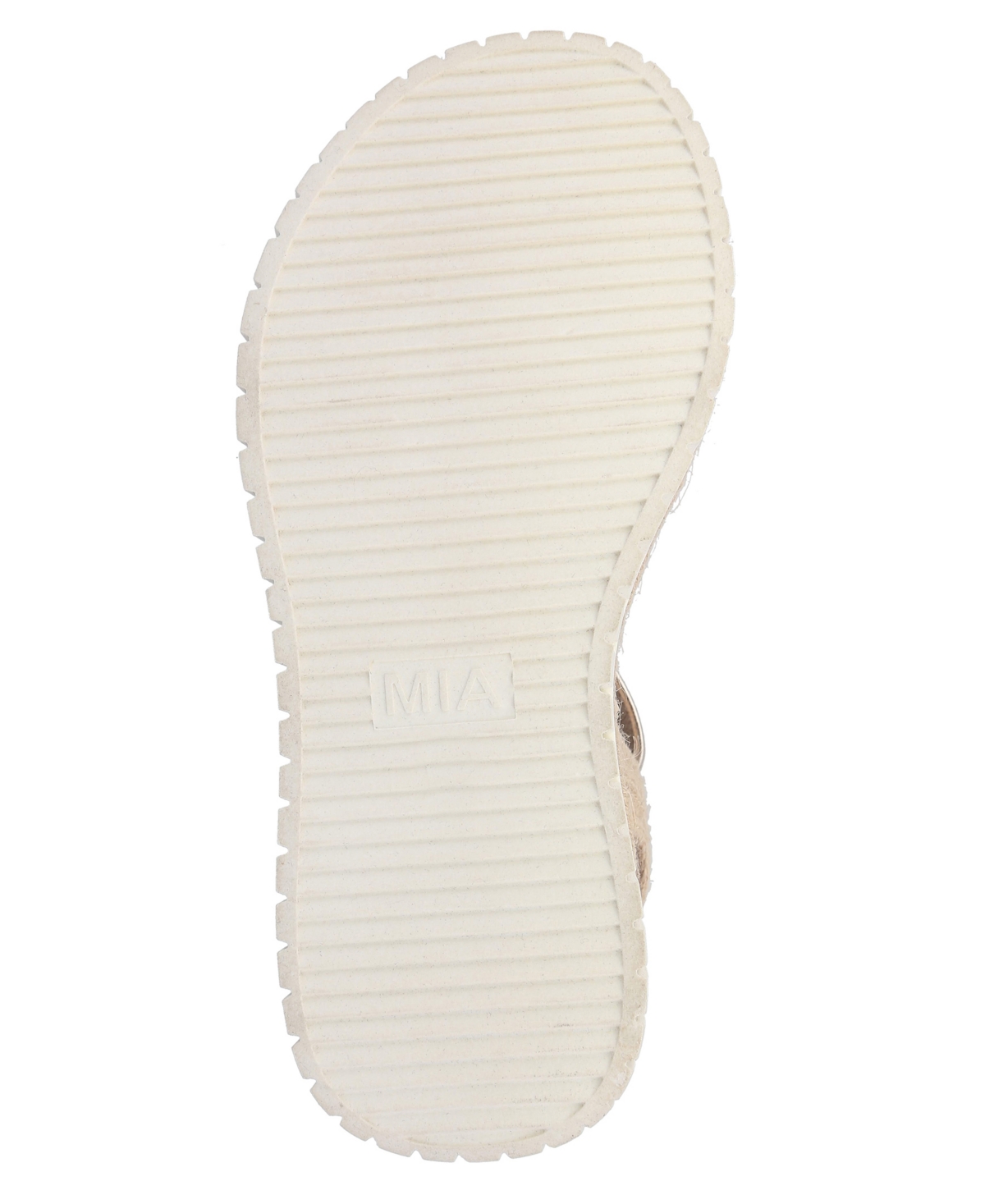 Mia Yanis Ankle Strap Platform Wedge Sandal In Sand