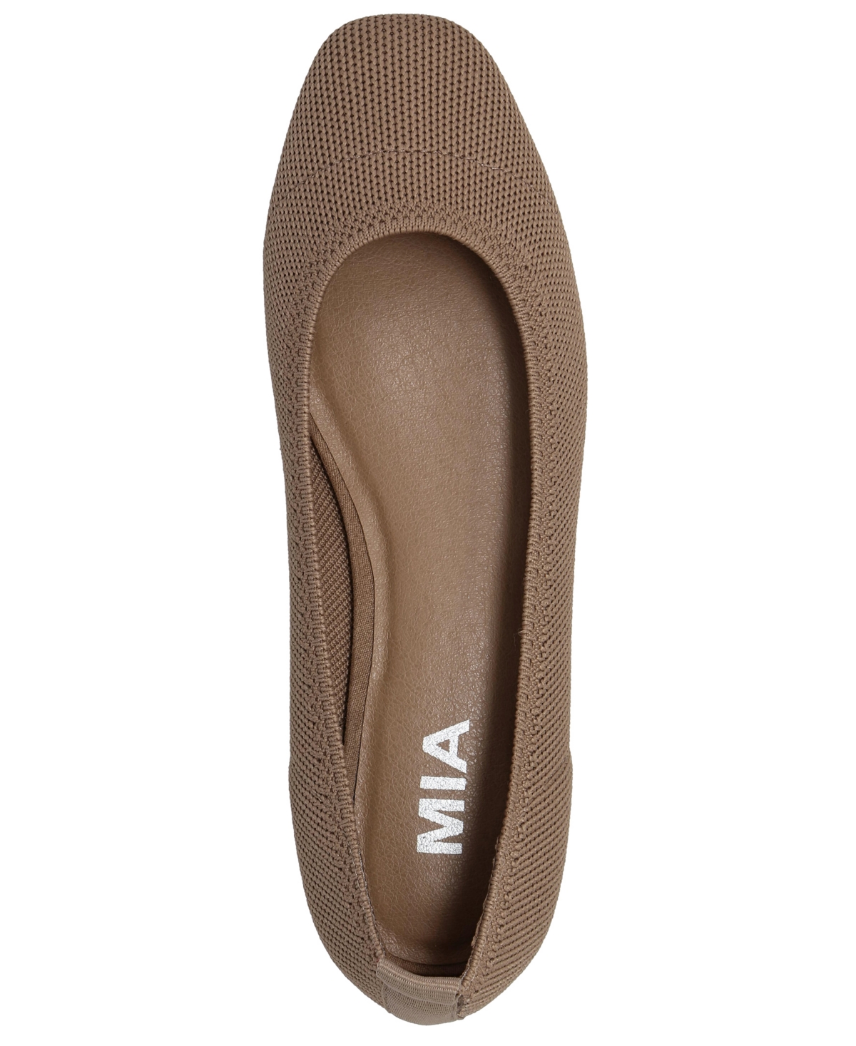 Mia Women's Rasia Ballet Knit Round Toe Flats In Sand