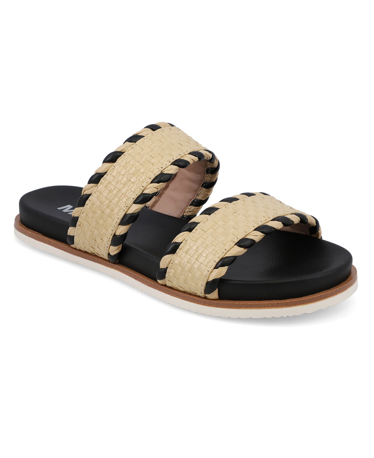 Women's Vella Slide Round Toe Sandals - Natural, Brown