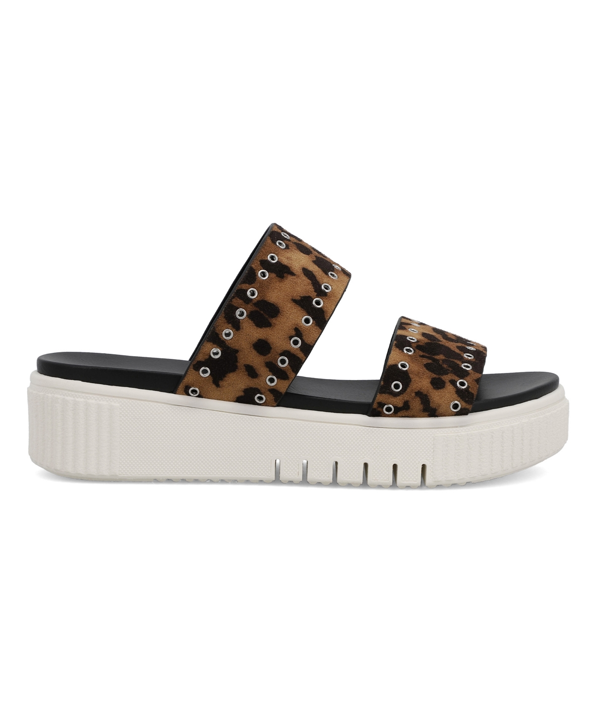Mia Women's Lexi Round Toe Slide Sandals In Leopard
