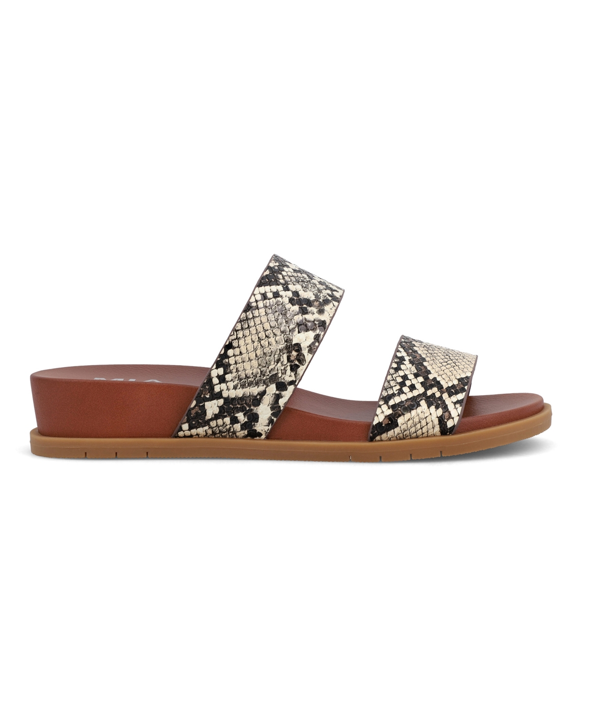 Shop Mia Women's Yelena Wedge Slide Sandals In Beige Multi