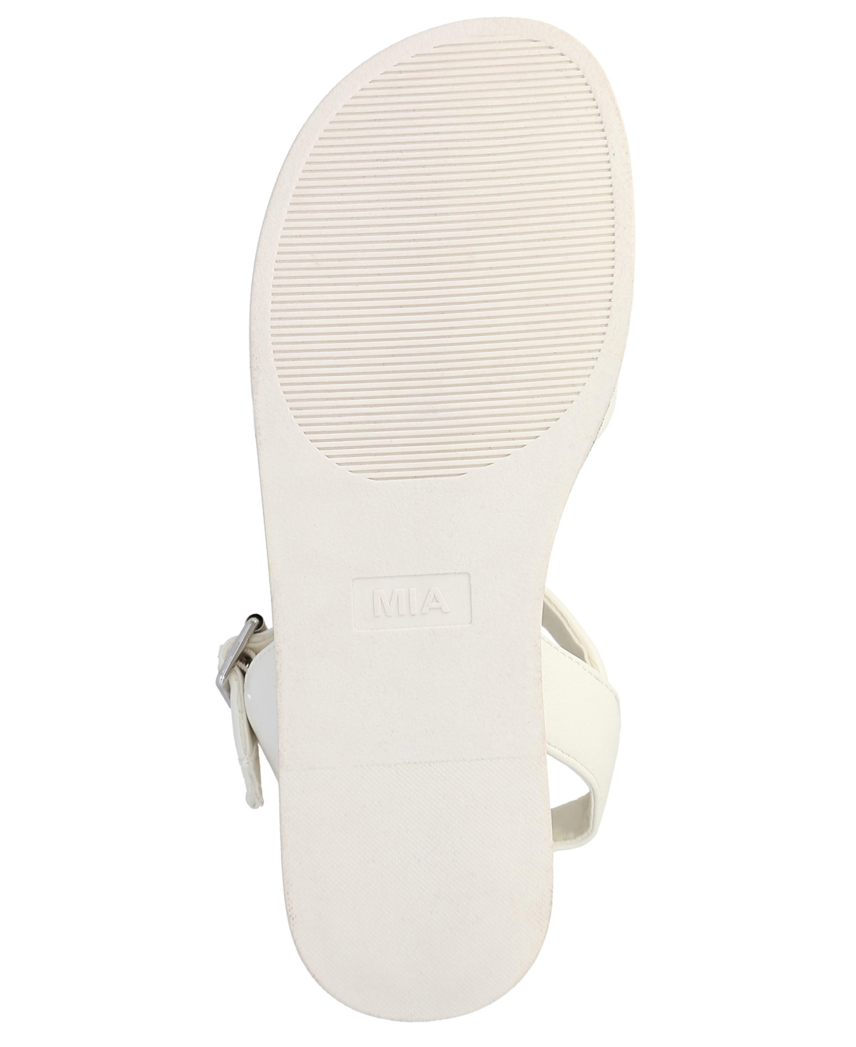Mia Nari Ankle Strap Platform Sandal In Bone