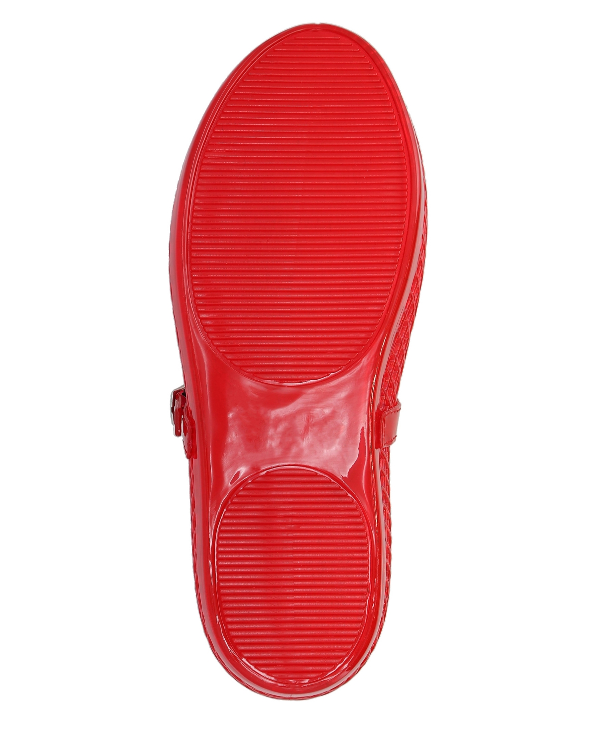Shop Mia Women's Gianne Jelly Mary-jane Round Toe Flats In Red