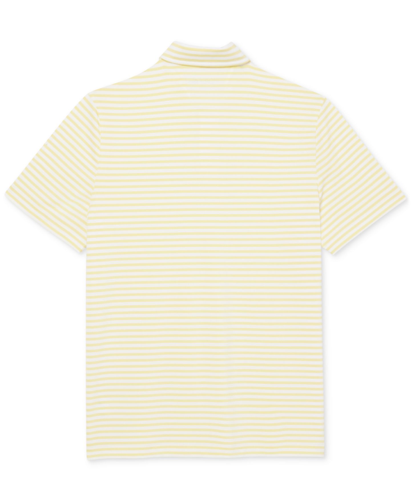 Мужское поло Lacoste Short Sleeve Striped Performance Polo Shirt, цвет: Белый / Жёлтый — фото 5