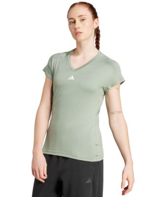 Women's Training Moisture-Wicking Logo V-Neck T-Shirt