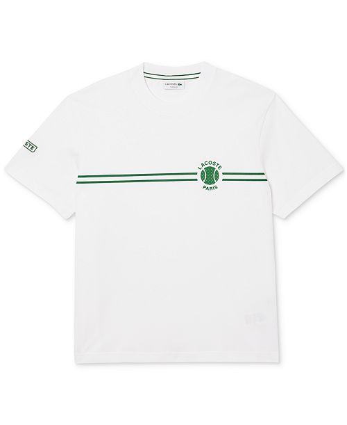 alfani Lacoste Men's Heritage Short Sleeve Graphic Tennis T-Shirt Men's Fashion & Accessories