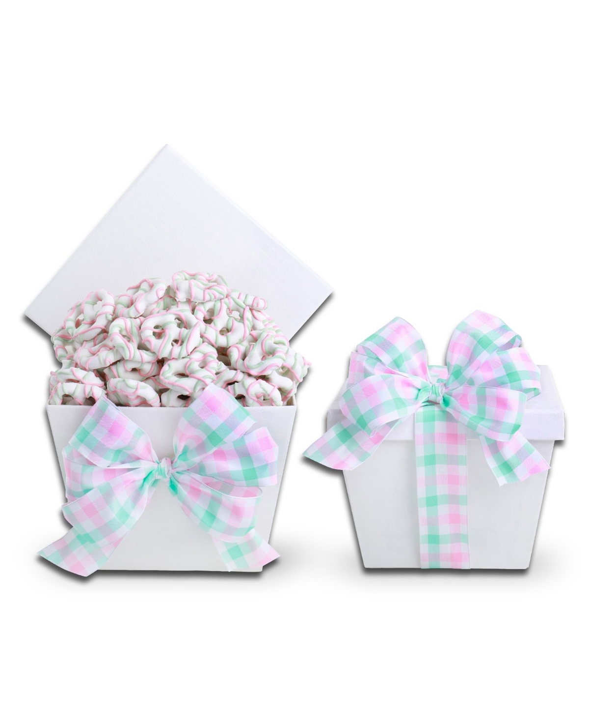 Alder Creek Gift Baskets Spring Yogurt Dipped Pretzels Gift Box, 16 Ounces In No Color
