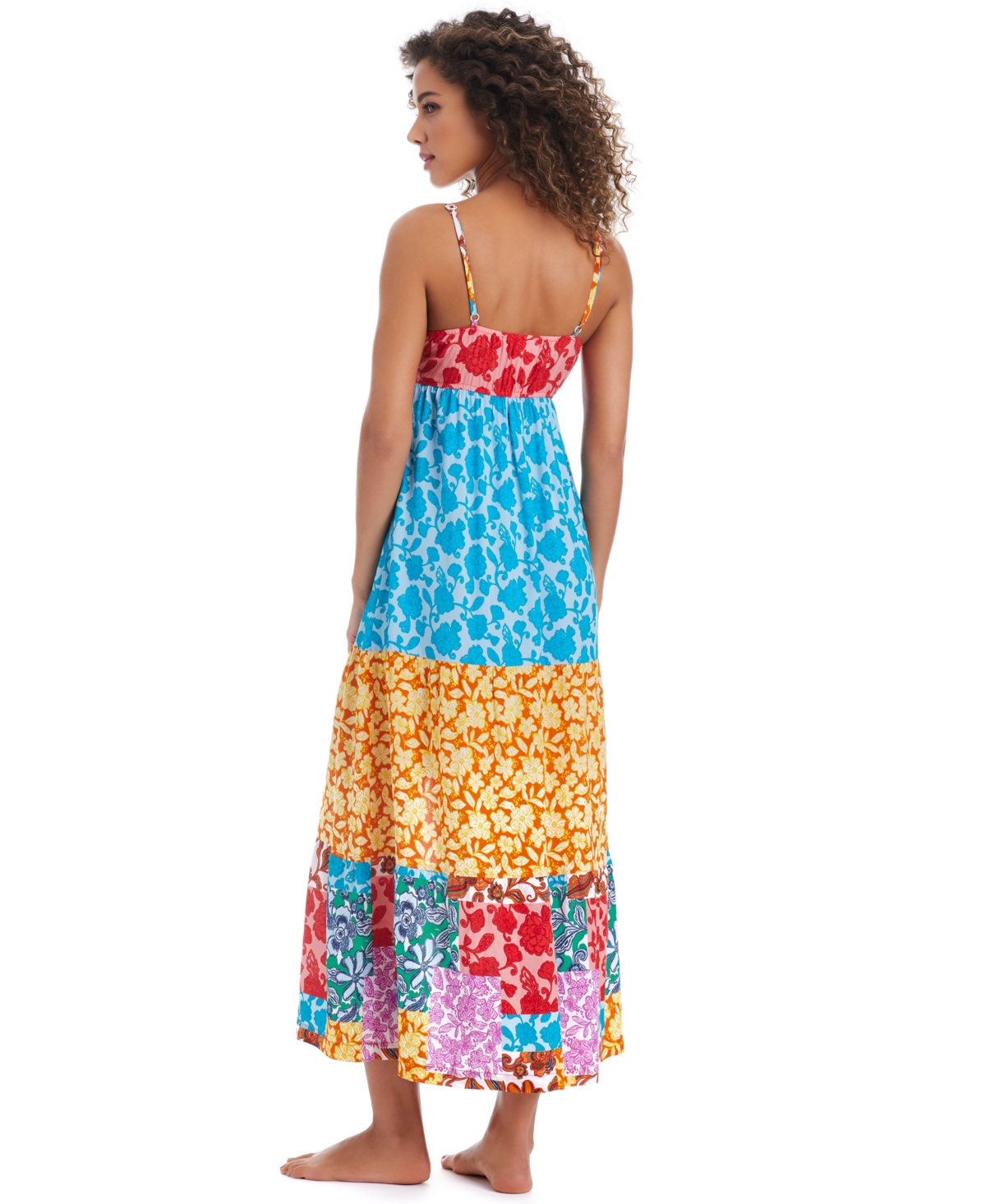 Bar Iii Women's Beachside Boheme Tiered Maxi Dress Swim Cover-up, Exclusively At Macy's