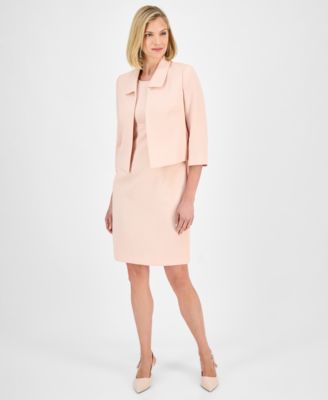 Le Suit - Women's Cropped Open-Front Jacket & Empire-Seamed Sheath Dress
