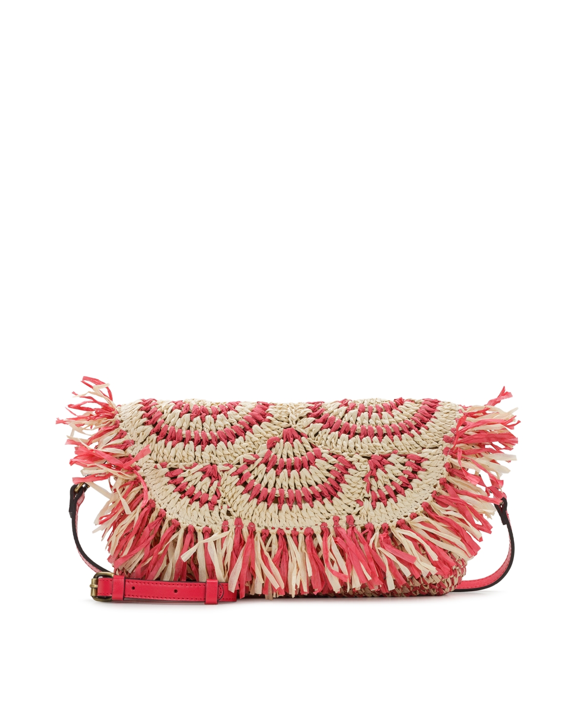 Patricia Nash Loulia Medium Straw Clutch Crossbody Bag In Natural,passion
