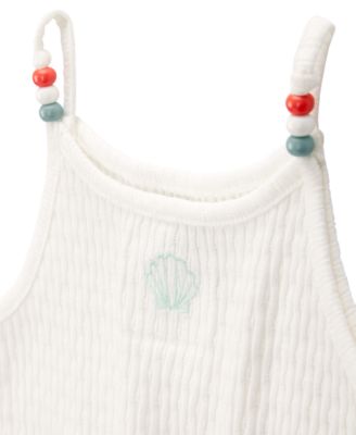 Toddler Girls Seashell Ribbed Tank Top