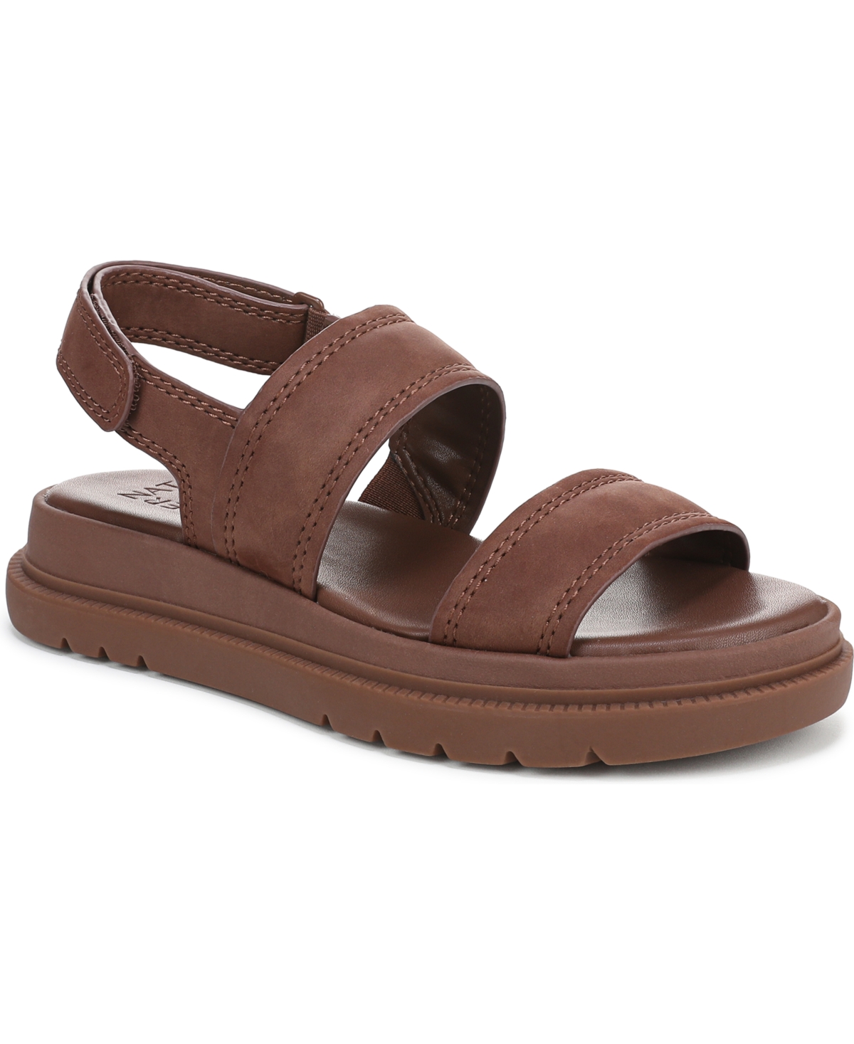 Naturalizer Attract Slingback Platform Sandal In Cappuccino Brown Faux Leather