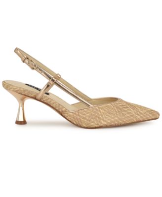 Women's Rhonda Kitten Heel Slingback Pumps