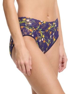 Women's Printed Signature Lace French Brief Panty