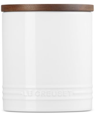 Stoneware Signature Canister with Wood Lid, 1.2-Qt.