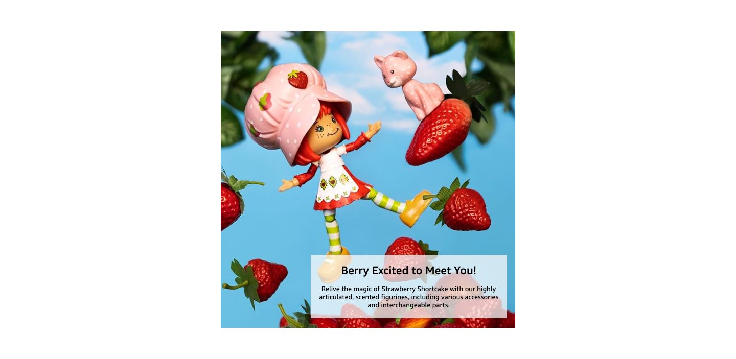 Детская фигурка Strawberry Shortcake with Custard the Kitten 1:12 Scale Highly Articulated Action Figure, Ages 8+, цвет: Open Miscellaneous — фото 8