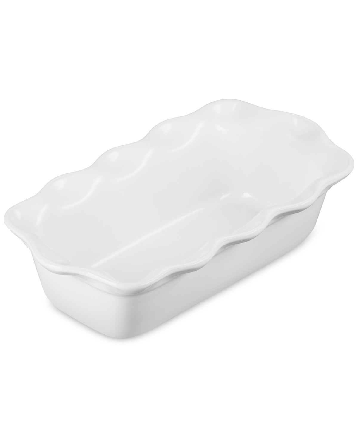 Le Creuset Heritage Stoneware 9-inch Fluted Loaf Pan In White