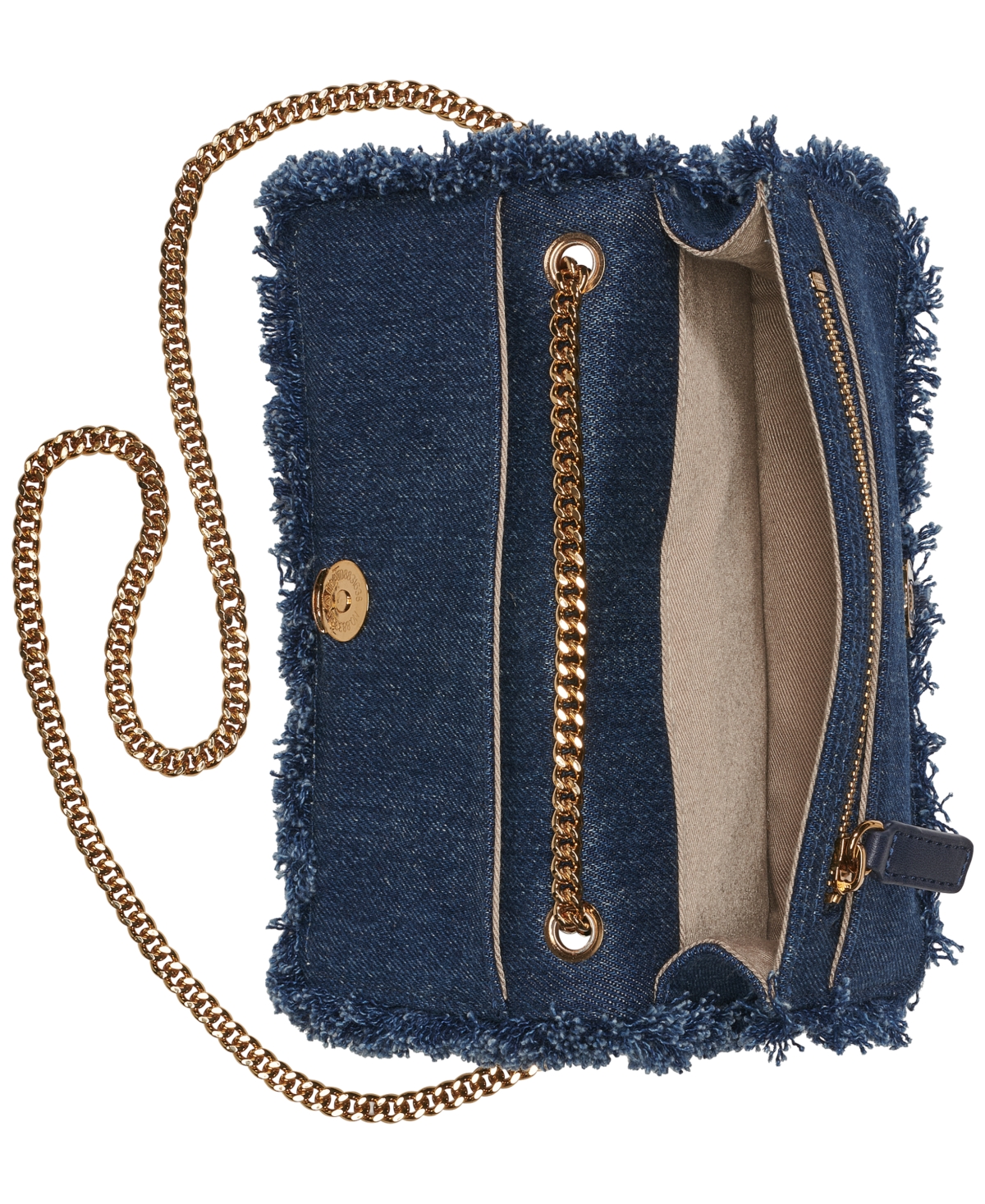 KARL LAGERFELD KOSETTE DENIM SHOULDER BAG 