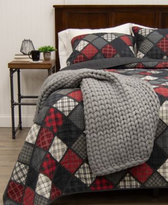Lumberjack Rustic 3-Pc. Quilt Set, Queen