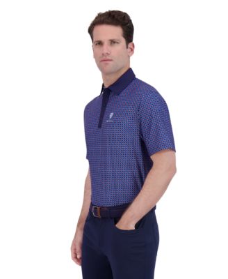 Men's Golf Retro Geo Sports Fit Polo Shirt