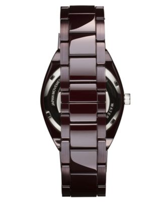 Men's Odyssey II Dark Red Ceramic Bracelet Watch, 40mm