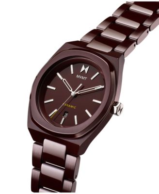 Men's Odyssey II Dark Red Ceramic Bracelet Watch, 40mm