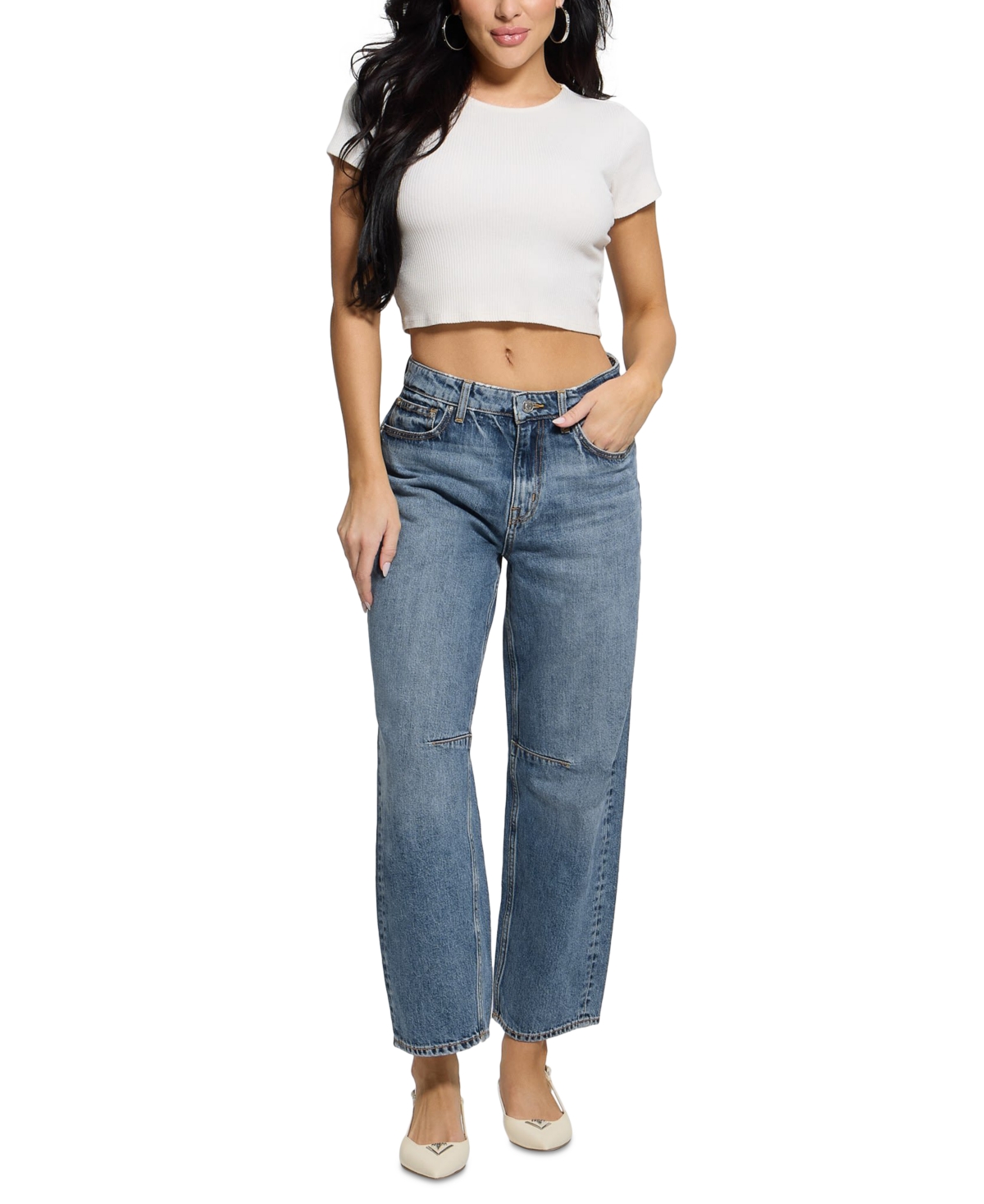 Women's High-Rise Relaxed Barrel-Fit Jeans - Ashtin
