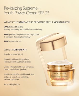 Revitalizing Supreme+ Cream Moisturizer with Hyaluronic Acid & Peptides SPF 25, 2.5 oz