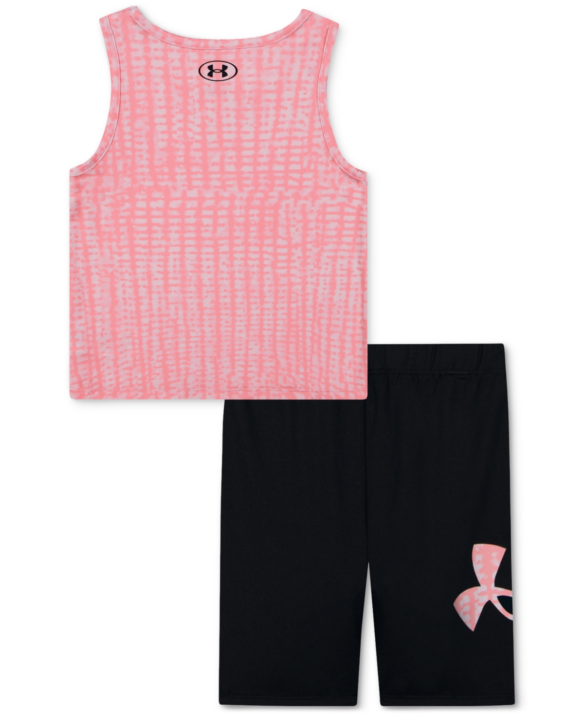 Under Armour Toddler & Little Girls Tank Top & Bike Shorts, 2 Piece Set In Prime Pink