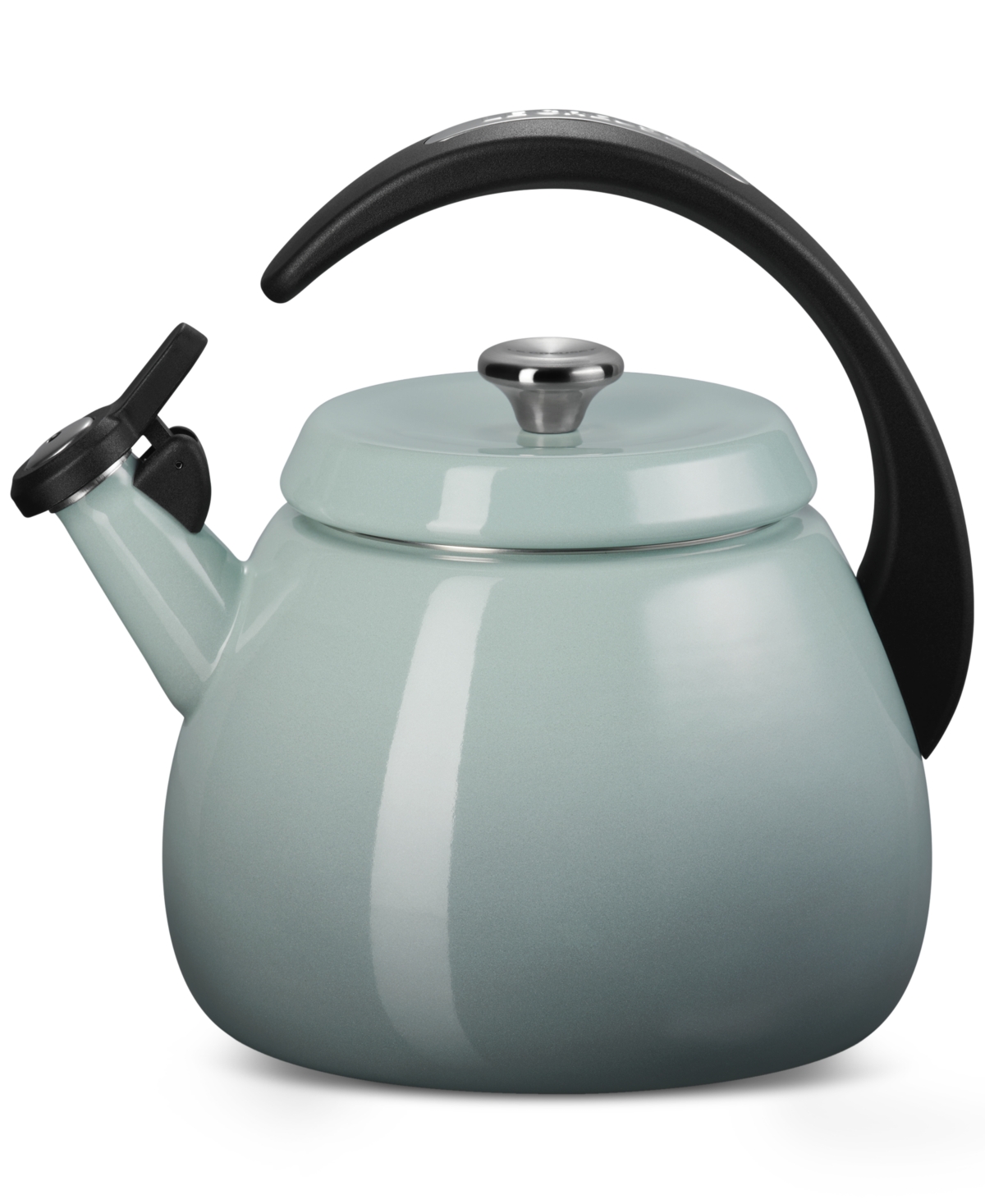 Le Creuset 2.2-quart Enameled Stainless Steel Whistling Cloche Kettle In Sea Salt