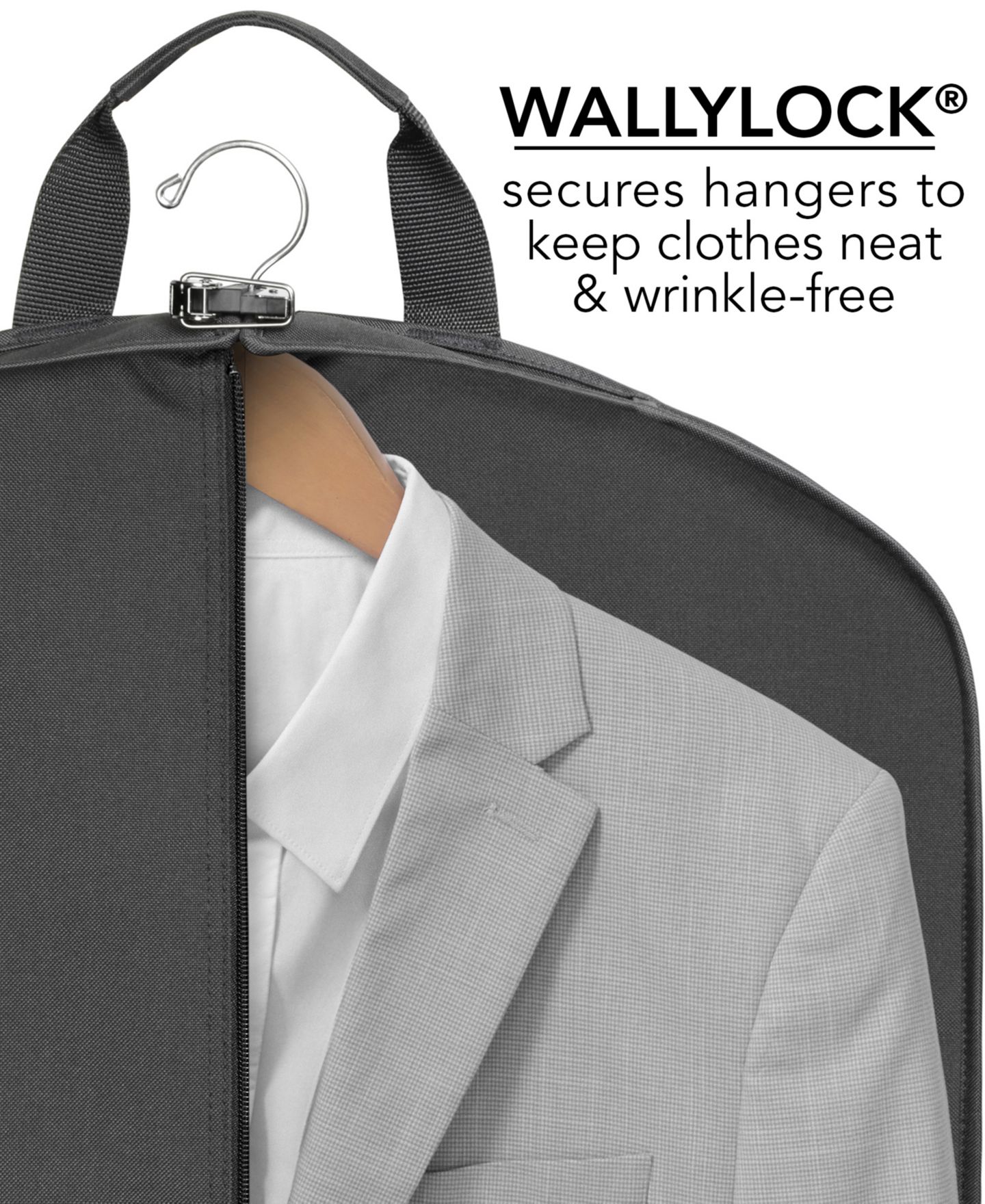 Сумка WallyBags 40" Deluxe Travel Garment Bag with Pockets, цвет: Чёрный — фото 3