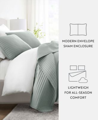 Stripe Stitch 2-Pc. Quilt Set, Twin/Twin XL