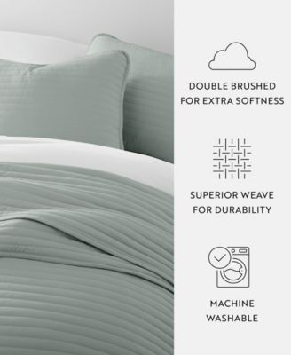 Stripe Stitch 3-Pc. Quilt Set, King/California King