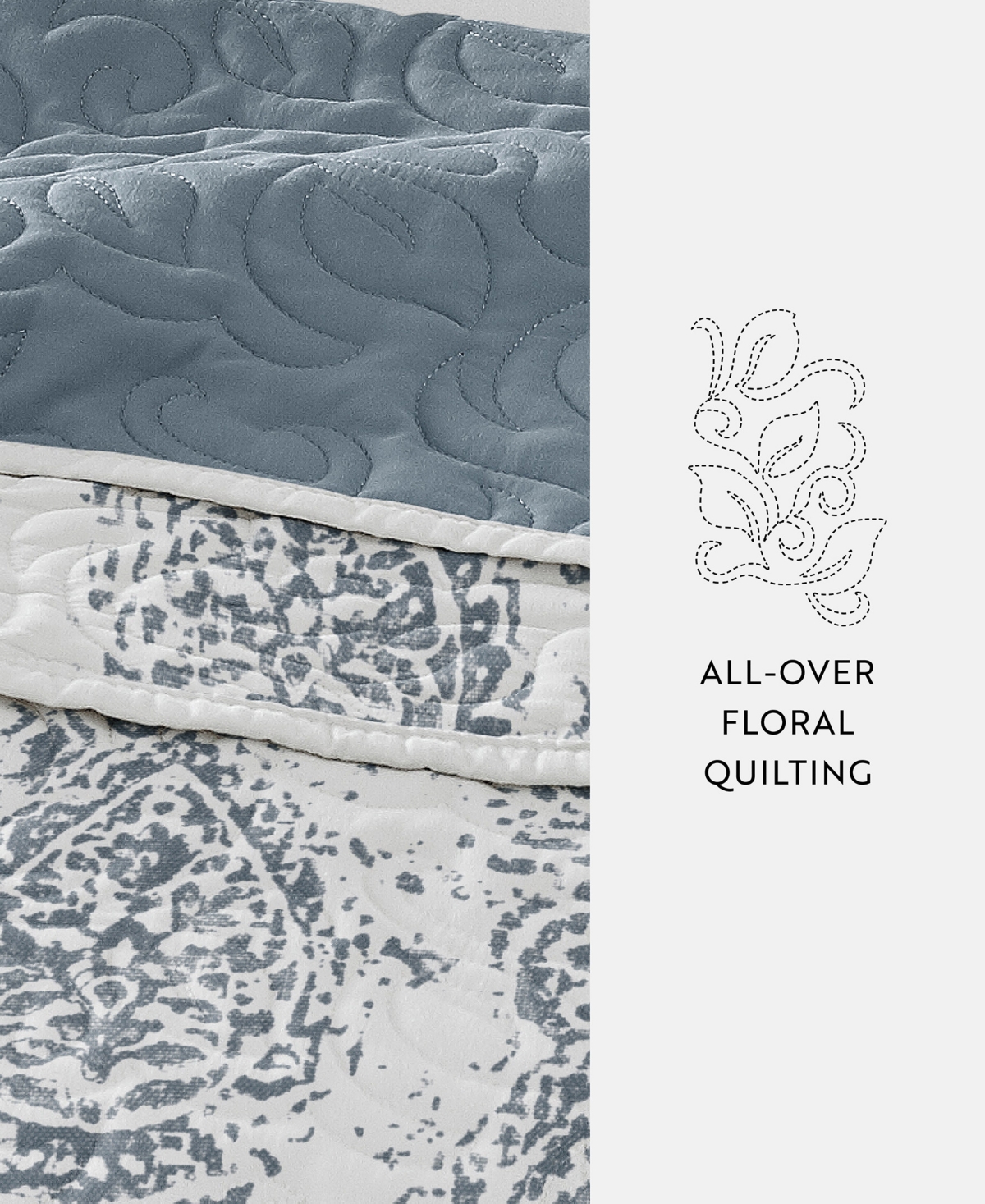 ienjoy Home Distressed Diamond Reversible -Pc. Lightweight Quilt Set