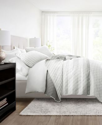 Summer Stripes Reversible 3-Pc. Lightweight Quilt Set, King/California King