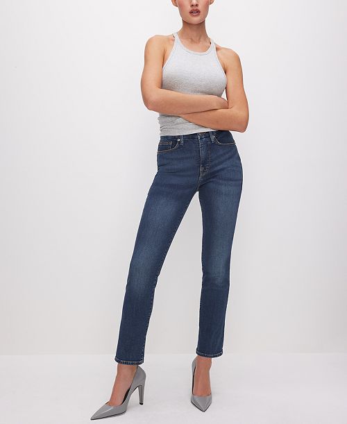 alfani Good American Women's Good Legs Straight Jeans Women's Fashion Shoes & Accessories