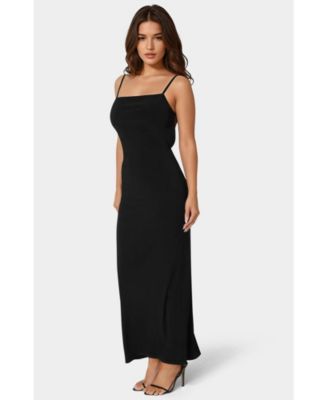 Women's Square Neck Low Back Maxi Dress