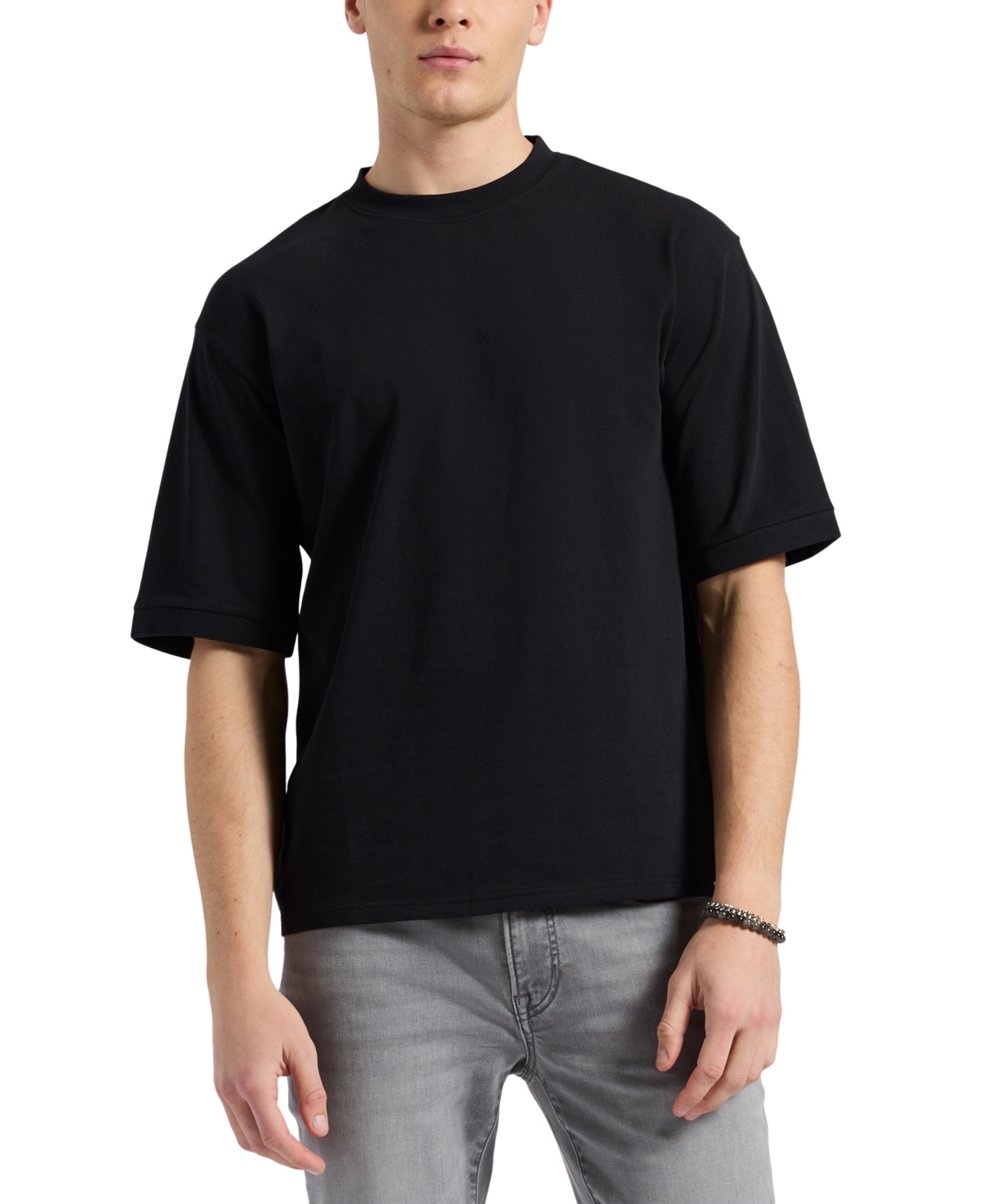 Men's Kinsley Solid Crew Neck Relaxed T-Shirt - Black