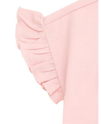 Girls T-Shirt and Chambray Shorts Outfit Set