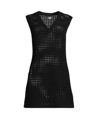 Plus Size Open Knit Cover-up Dress