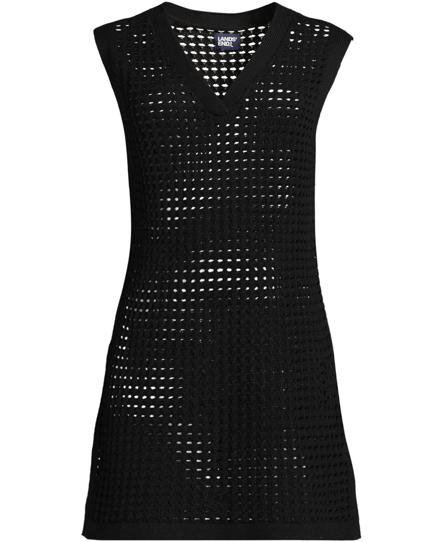 Plus Size Open Knit Cover-up Dress