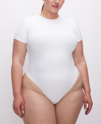 Sculpting Crewneck Short-Sleeve Bodysuit, Regular & Plus Size