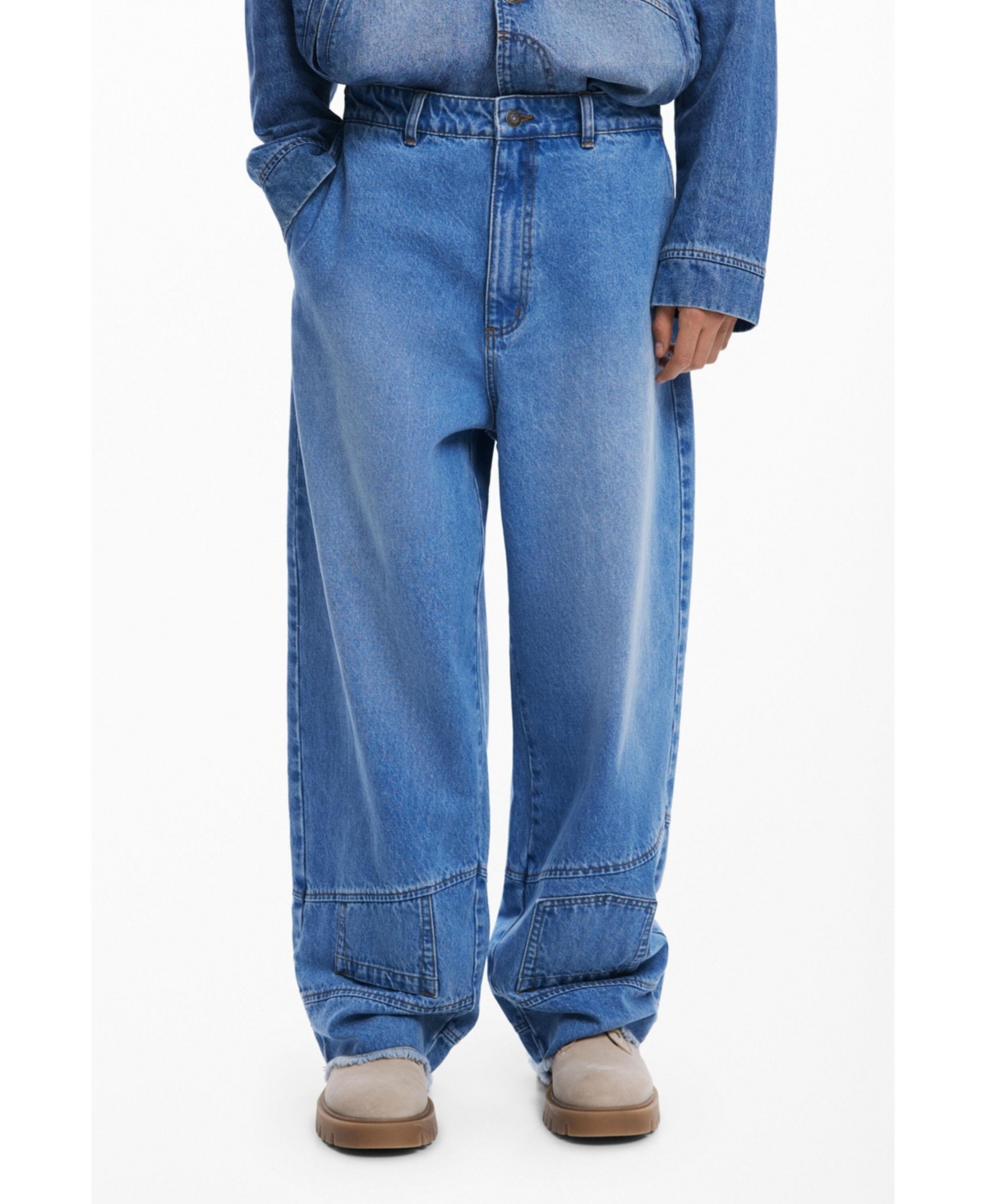 Men's Denim balloon pockets hem - Light blue