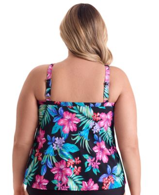 Women's Island Hopping High Neck Tankini Swimsuit Top