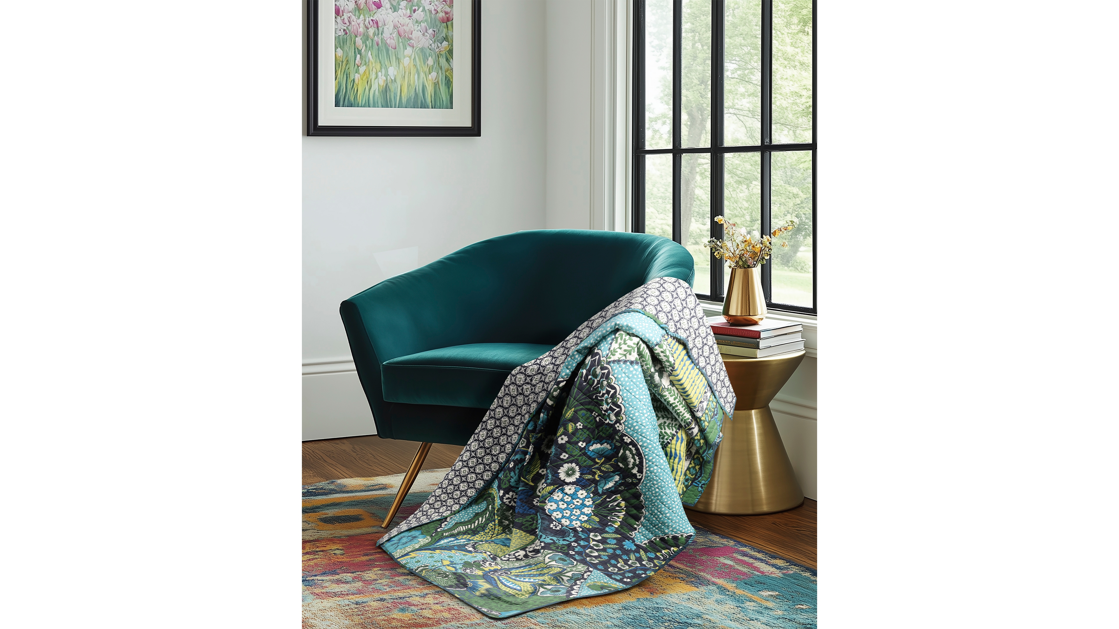 Levtex Jules Floral Reversible Quilted Throw, 50" x 60"