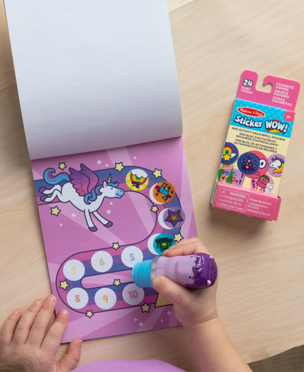 Melissa & Doug Sticker Wow Purple Unicorn Bundle In Multi Color