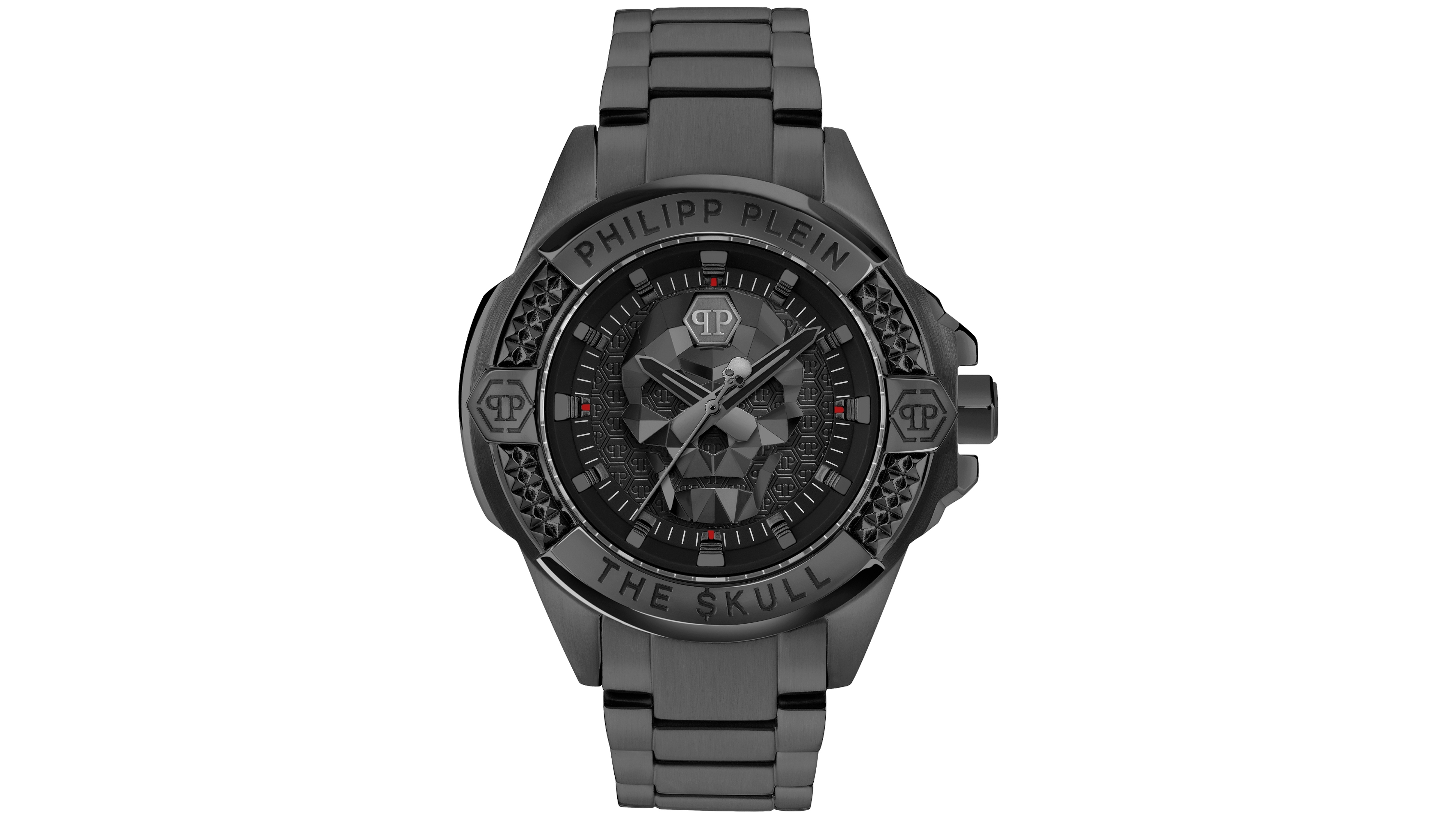 Philipp Plein Men's The Skull Black Ion Plated Bracelet Watch 44mm
