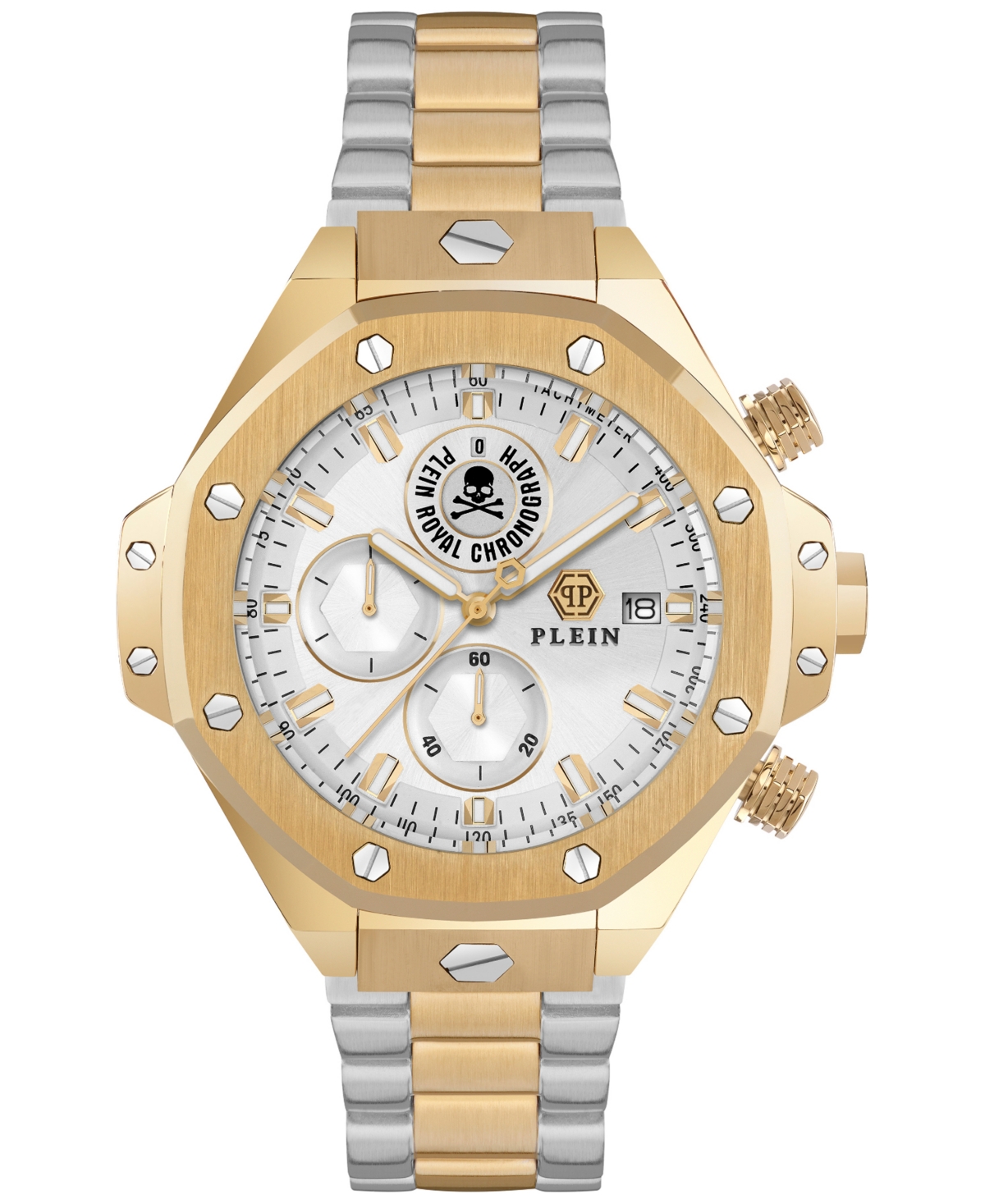 Philipp Plein Plein Chrono Royal Bracelet Watch In Two Tone
