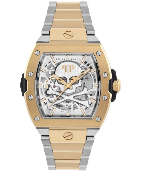 Мужские часы Philipp Plein Automatic The Skeleton 2.0 Two-Tone Stainless Steel Bracelet Watch 44mm